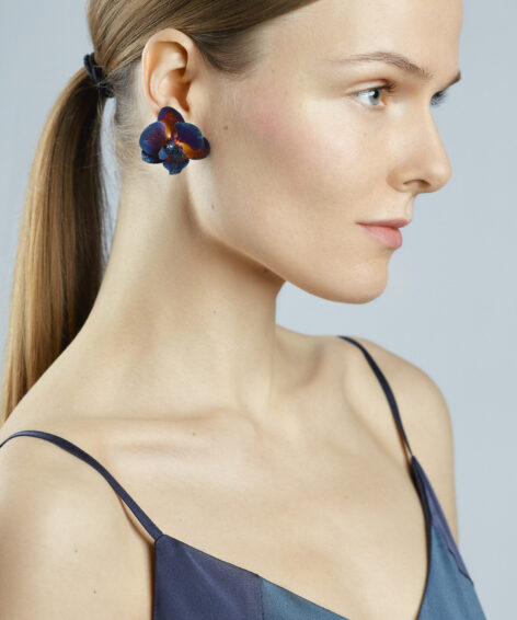 Blue Orchid Earrings